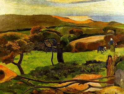 Paesaggio della Bretagna da Paul Gauguin